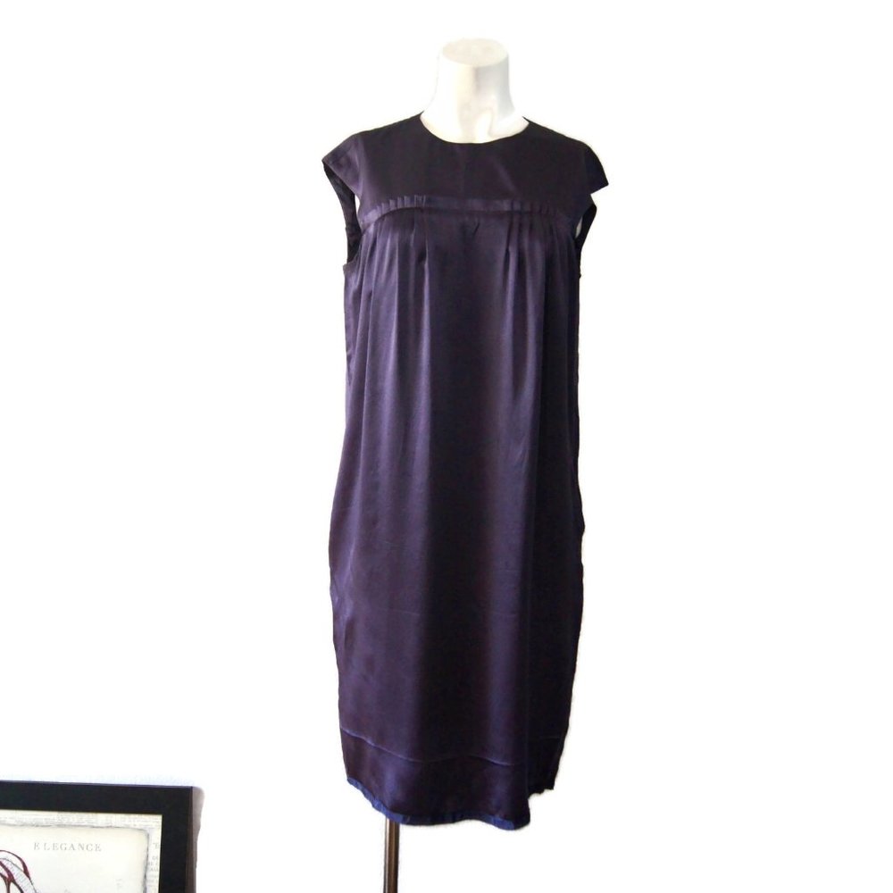 BCBGMAXAZRIA SILK DRESS S Purple